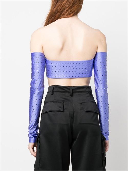 Cropped top with crystals THE ANDAMANE | T130725DTJP062LILAC